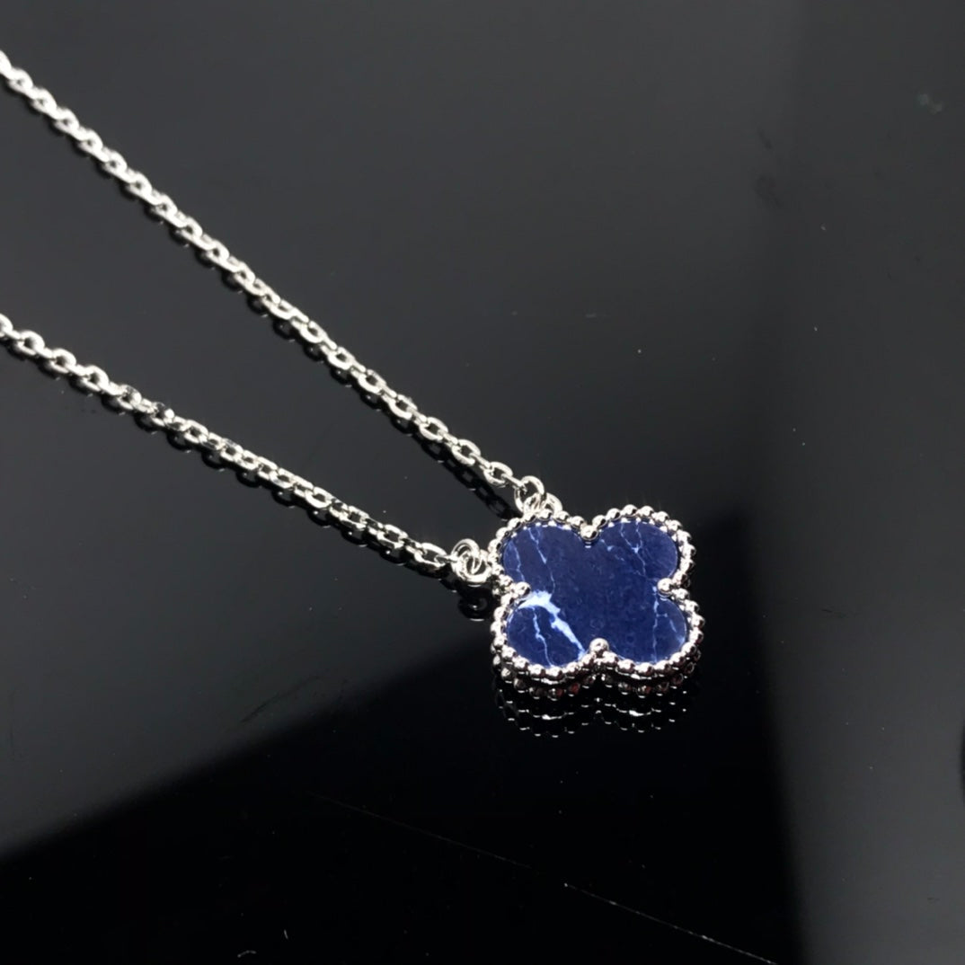 [Ornora Jewelry]CLOVER PIETERSITE SILVER LONG NECKLACE