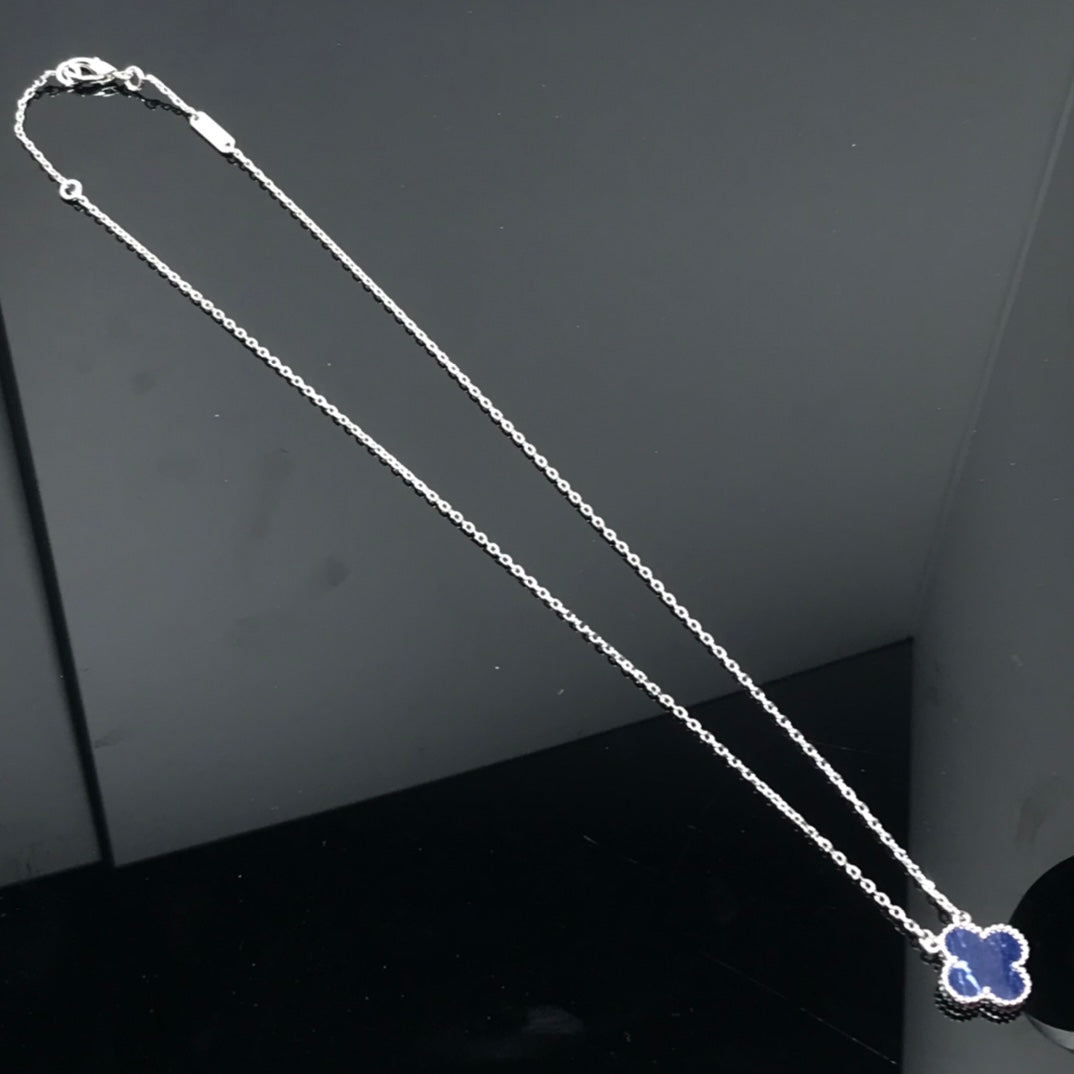 [Ornora Jewelry]CLOVER PIETERSITE SILVER LONG NECKLACE