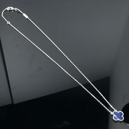 [Ornora Jewelry]CLOVER PIETERSITE SILVER LONG NECKLACE