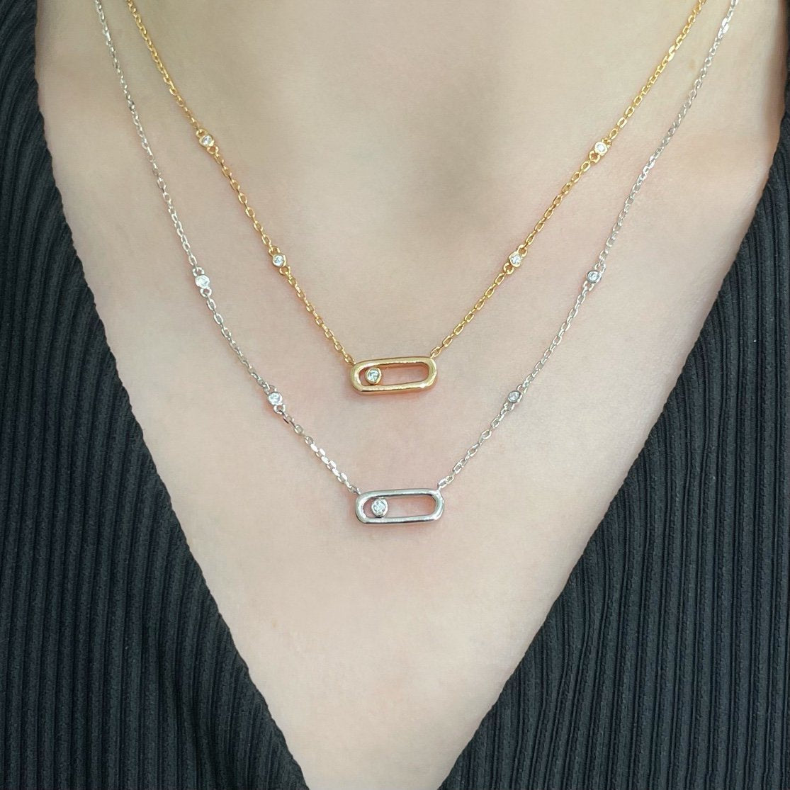[Ornora Jewelry]MOVE UNO DIAMOND NECKLACE