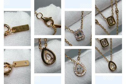 [Ornora Jewelry]MY TWIN 2 ROW DIAMOND NECKLACE