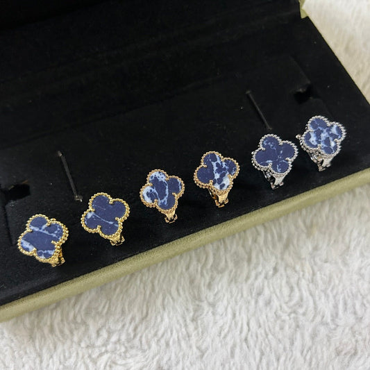 [Ornora Jewelry]CLOVER PIETERSITE MEDIUM STUD EARRINGS