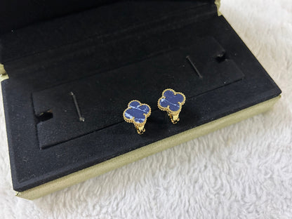 [Ornora Jewelry]CLOVER PIETERSITE MEDIUM STUD EARRINGS