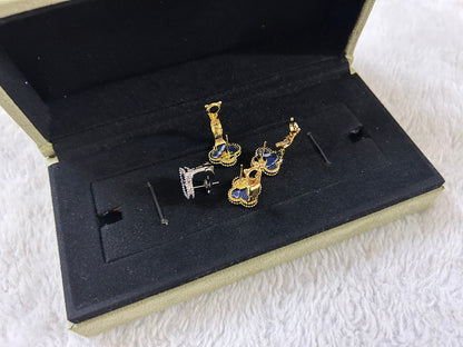 [Ornora Jewelry]CLOVER PIETERSITE MEDIUM STUD EARRINGS