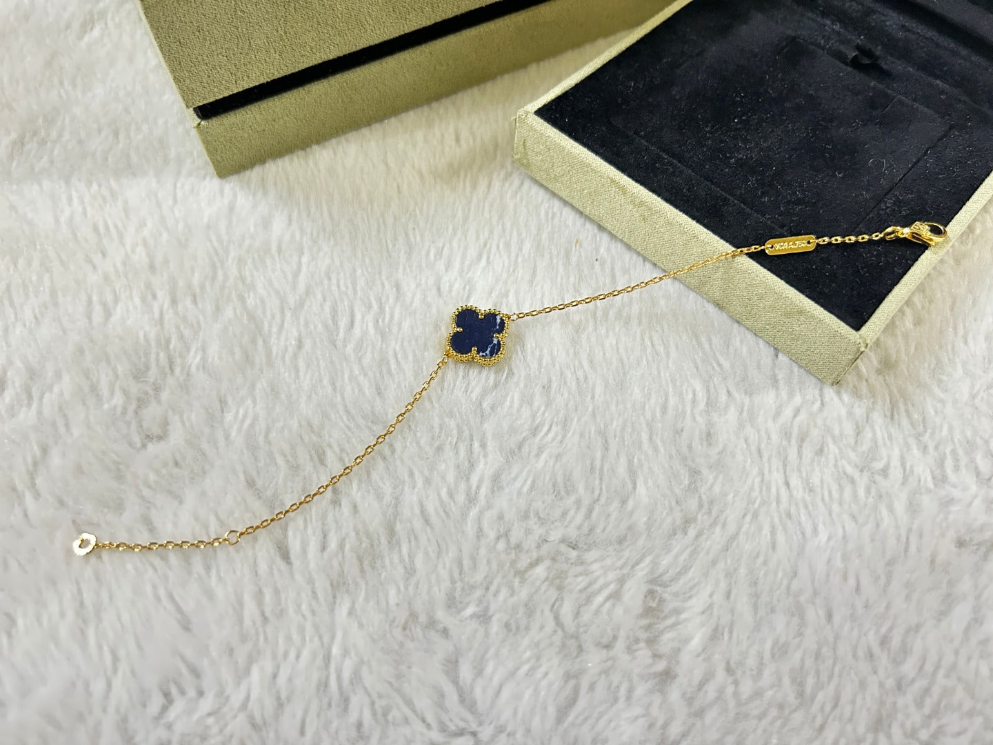 [Ornora Jewelry]CLOVER 1 MOTIF PIETERSITE BRACELET