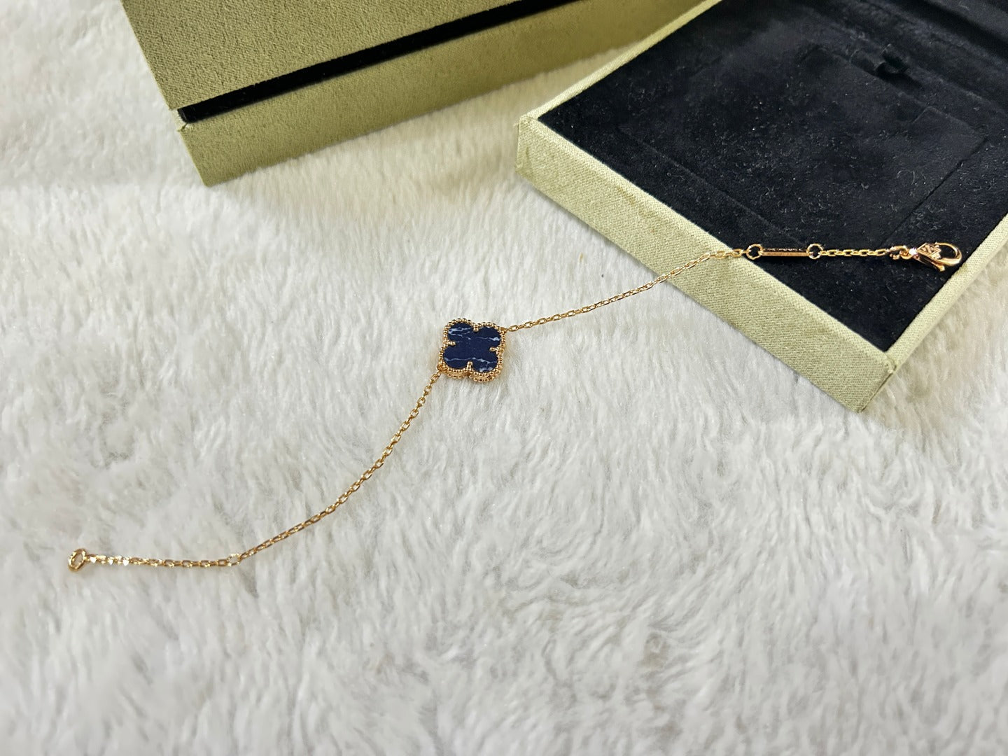 [Ornora Jewelry]CLOVER 1 MOTIF PIETERSITE BRACELET