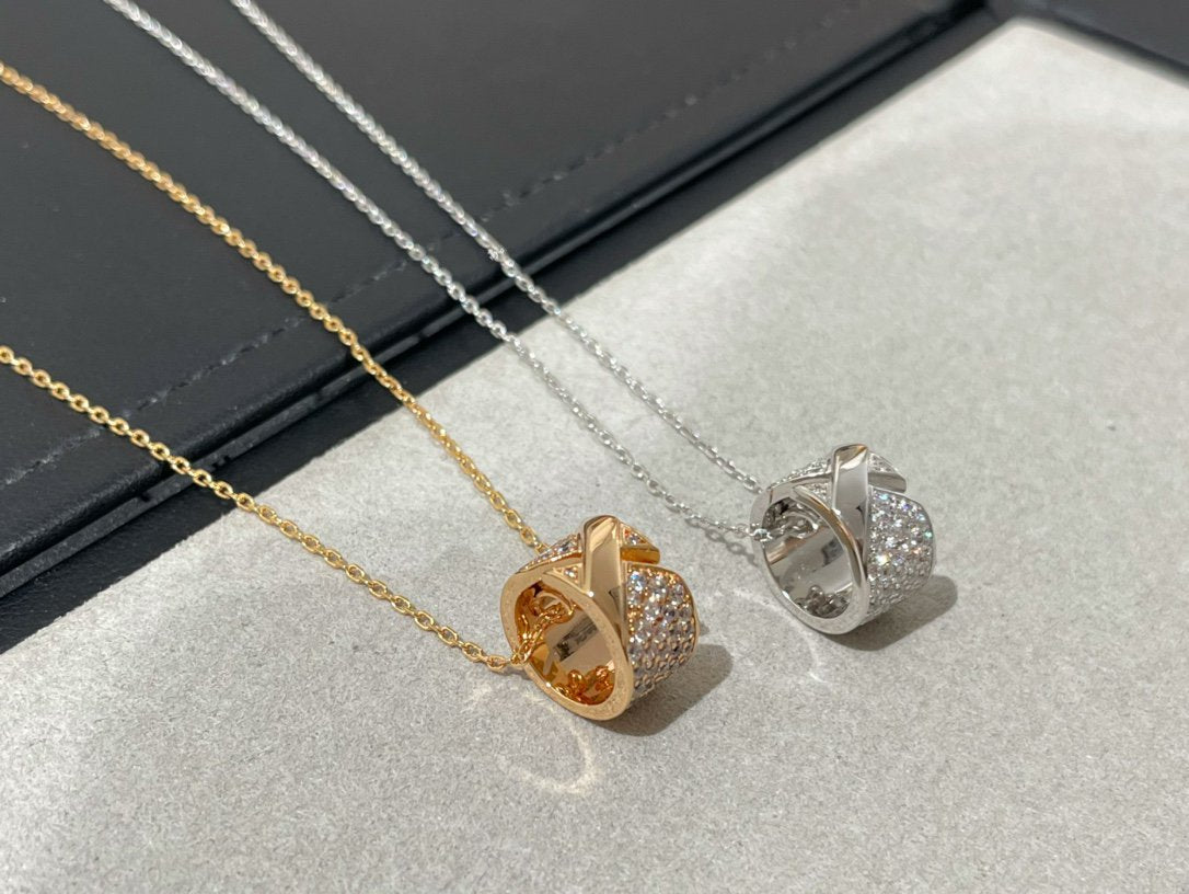 [Ornora Jewelry]LIENS EVIDENCE DIAMOND PAVED NECKLACE