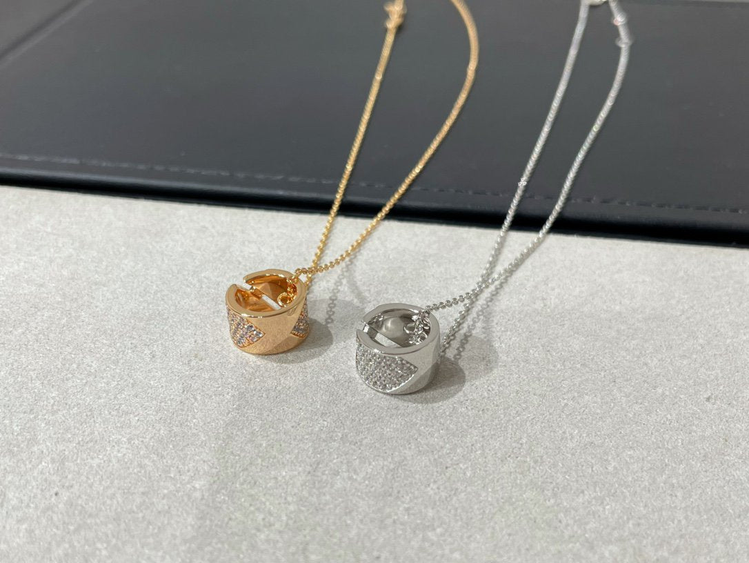 [Ornora Jewelry]LIENS EVIDENCE DIAMOND PAVED NECKLACE