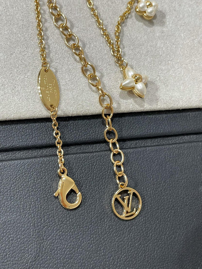[Ornora Jewelry]FLOWERGRAM GOLD MOP DOUBLE ROW NECKLACE
