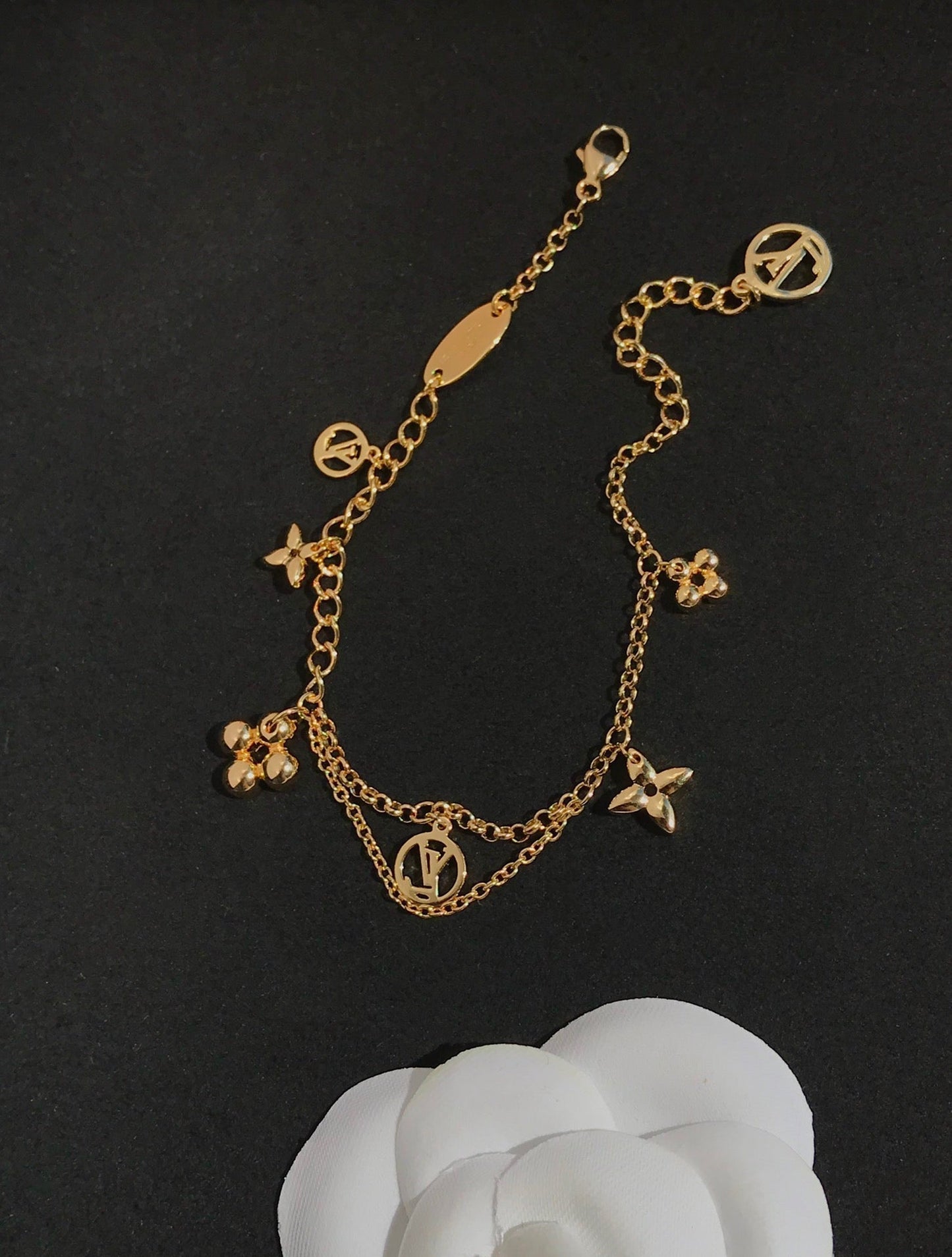 [Ornora Jewelry]BLOOMING PINK GOLD MOP BRACELET