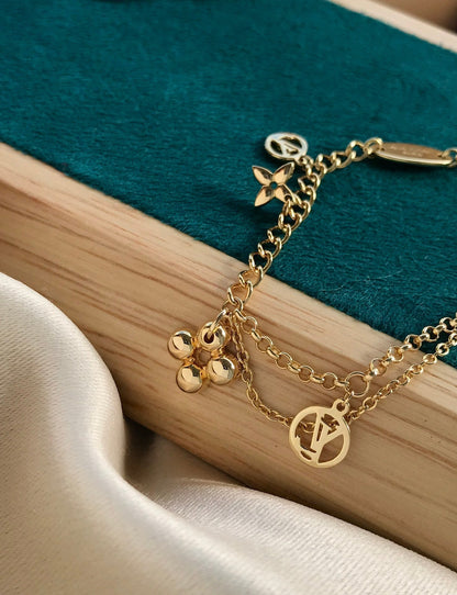 [Ornora Jewelry]BLOOMING PINK GOLD MOP BRACELET