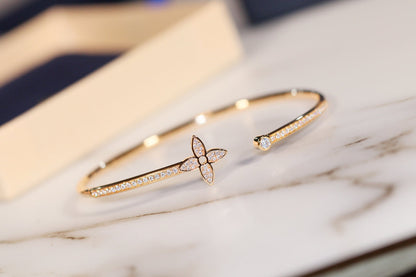 [Ornora Jewelry]IDYLLE GOLD OPEN BRACELET DIAMOND PAVED