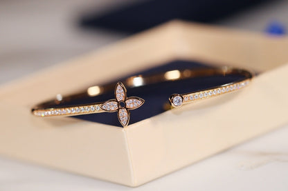 [Ornora Jewelry]IDYLLE GOLD OPEN BRACELET DIAMOND PAVED