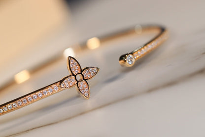 [Ornora Jewelry]IDYLLE GOLD OPEN BRACELET DIAMOND PAVED