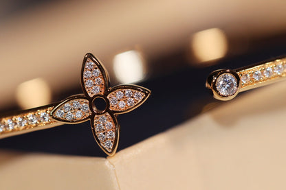 [Ornora Jewelry]IDYLLE GOLD OPEN BRACELET DIAMOND PAVED
