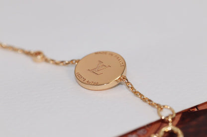 [Ornora Jewelry]STAR AND SUN 4 MOTIF PINK GOLD MALACHITE BRACELET