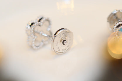 [Ornora Jewelry]CLOVER MINI TURQUOISE SILVER STUD EARRINGS