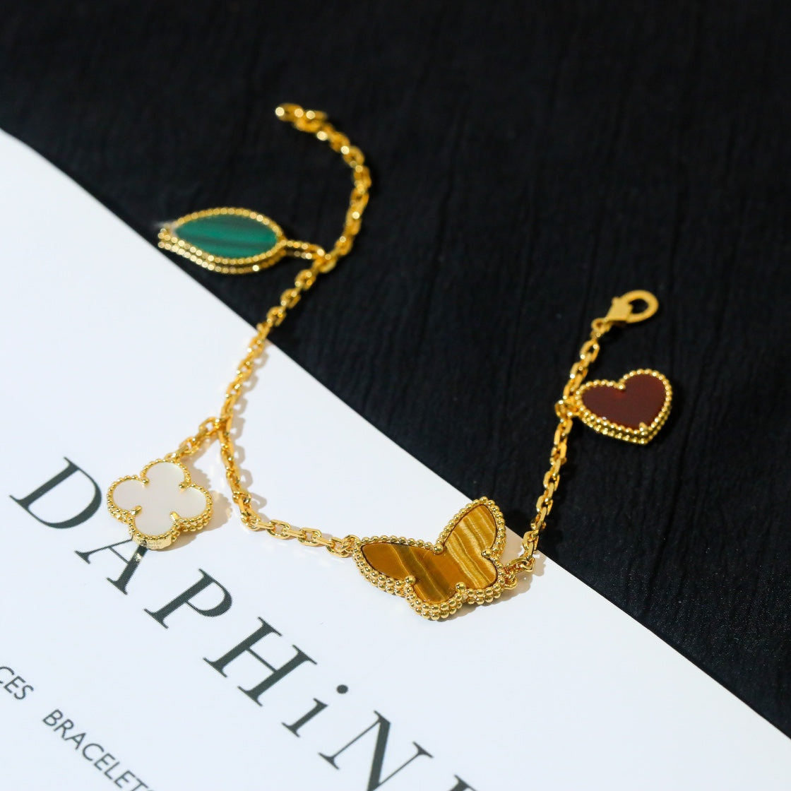 [Ornora Jewelry]LUCKY SPRING 5 MOTIF GOLD BRACELET