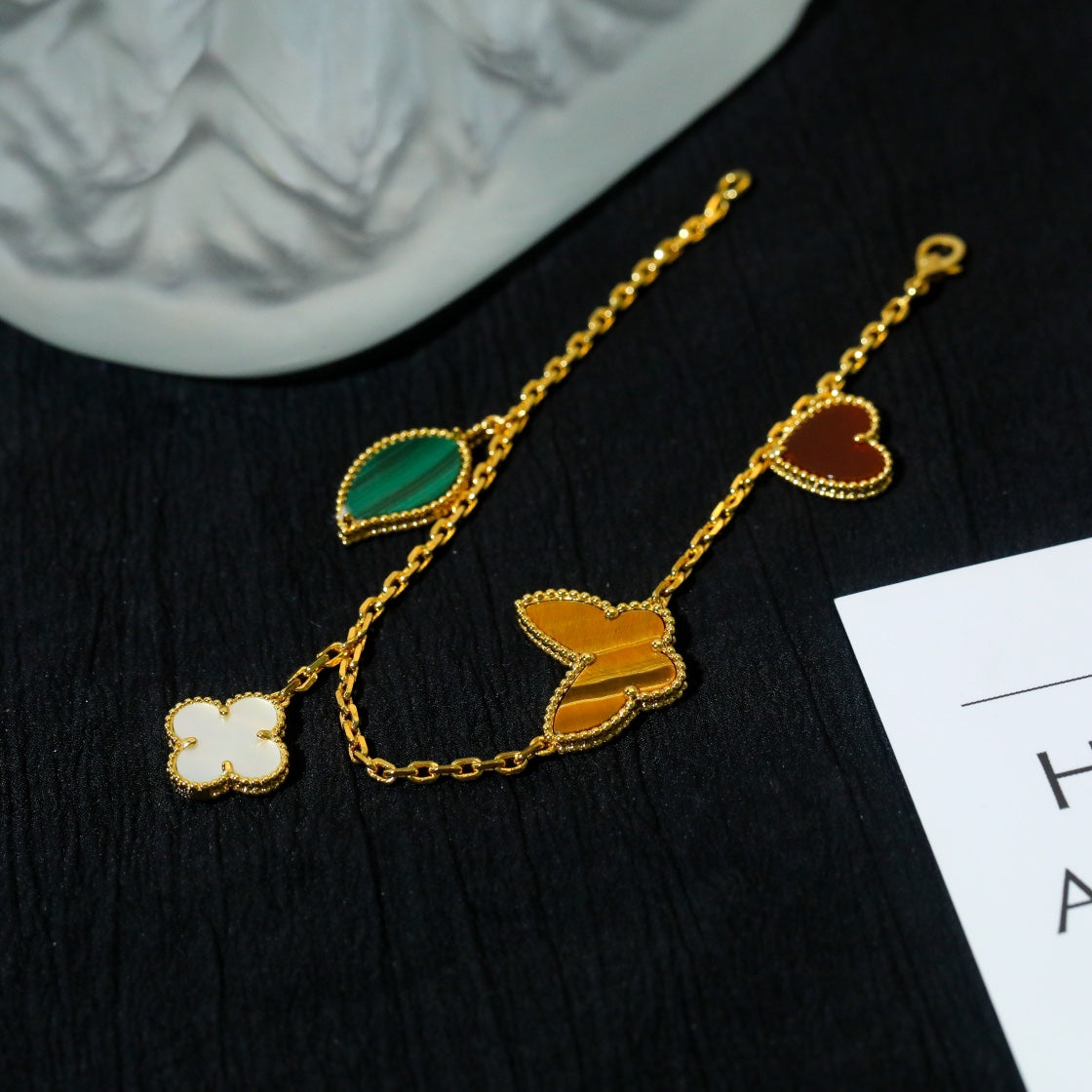 [Ornora Jewelry]LUCKY SPRING 5 MOTIF GOLD BRACELET