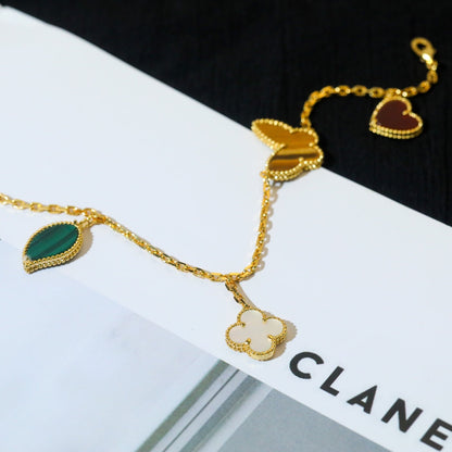 [Ornora Jewelry]LUCKY SPRING 5 MOTIF GOLD BRACELET