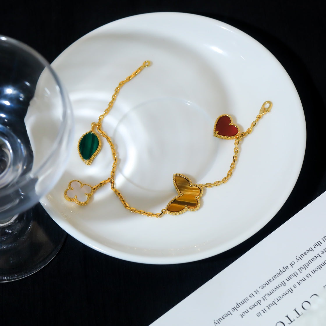 [Ornora Jewelry]LUCKY SPRING 5 MOTIF GOLD BRACELET