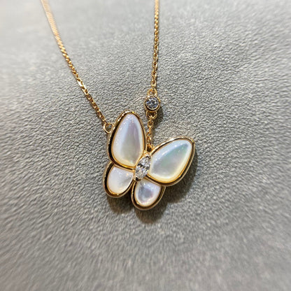 [Ornora Jewelry]BUTTERFLY MOP DIAMOND NECKLACE