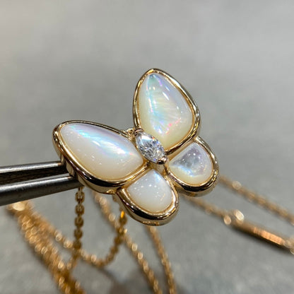 [Ornora Jewelry]BUTTERFLY MOP DIAMOND NECKLACE