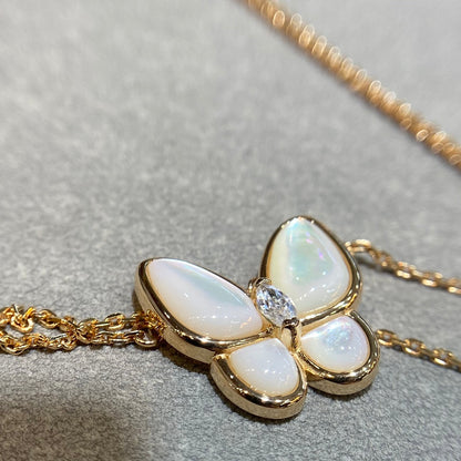 [Ornora Jewelry]BUTTERFLY MOP DIAMOND NECKLACE