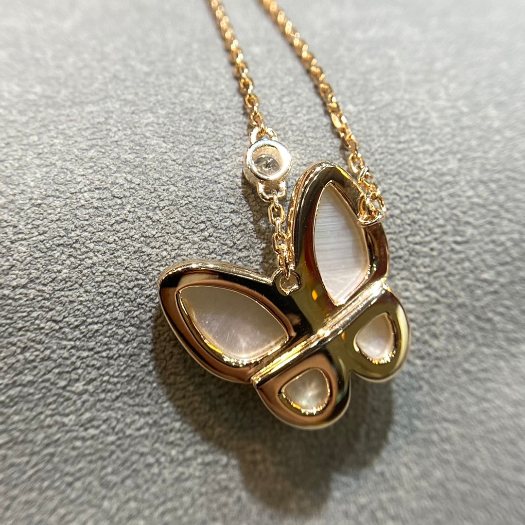 [Ornora Jewelry]BUTTERFLY MOP DIAMOND NECKLACE