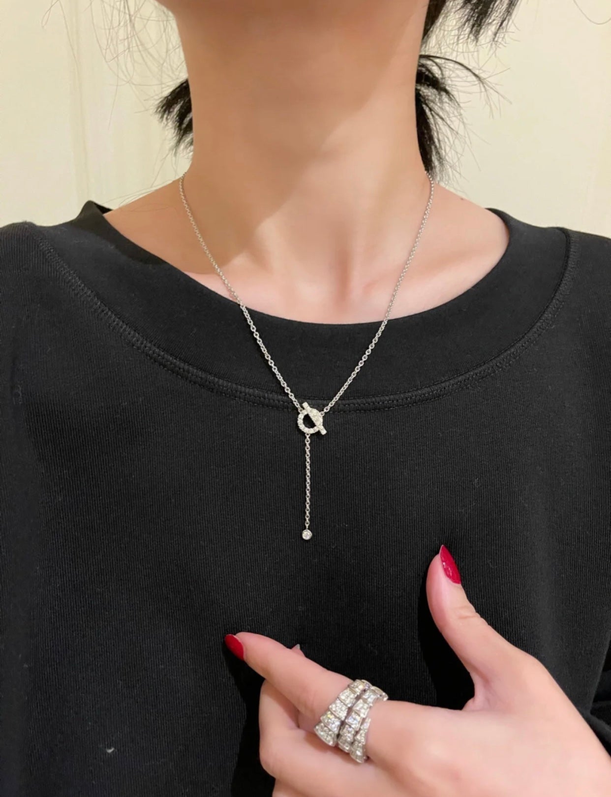 [Ornora Jewelry]FINESSE SILVER DIAMOND NECKLACE