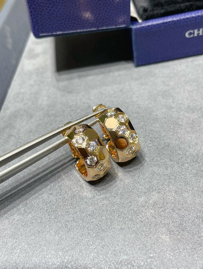 [Ornora Jewelry]BEE LOVE DIAMOND HOOP EARRINGS