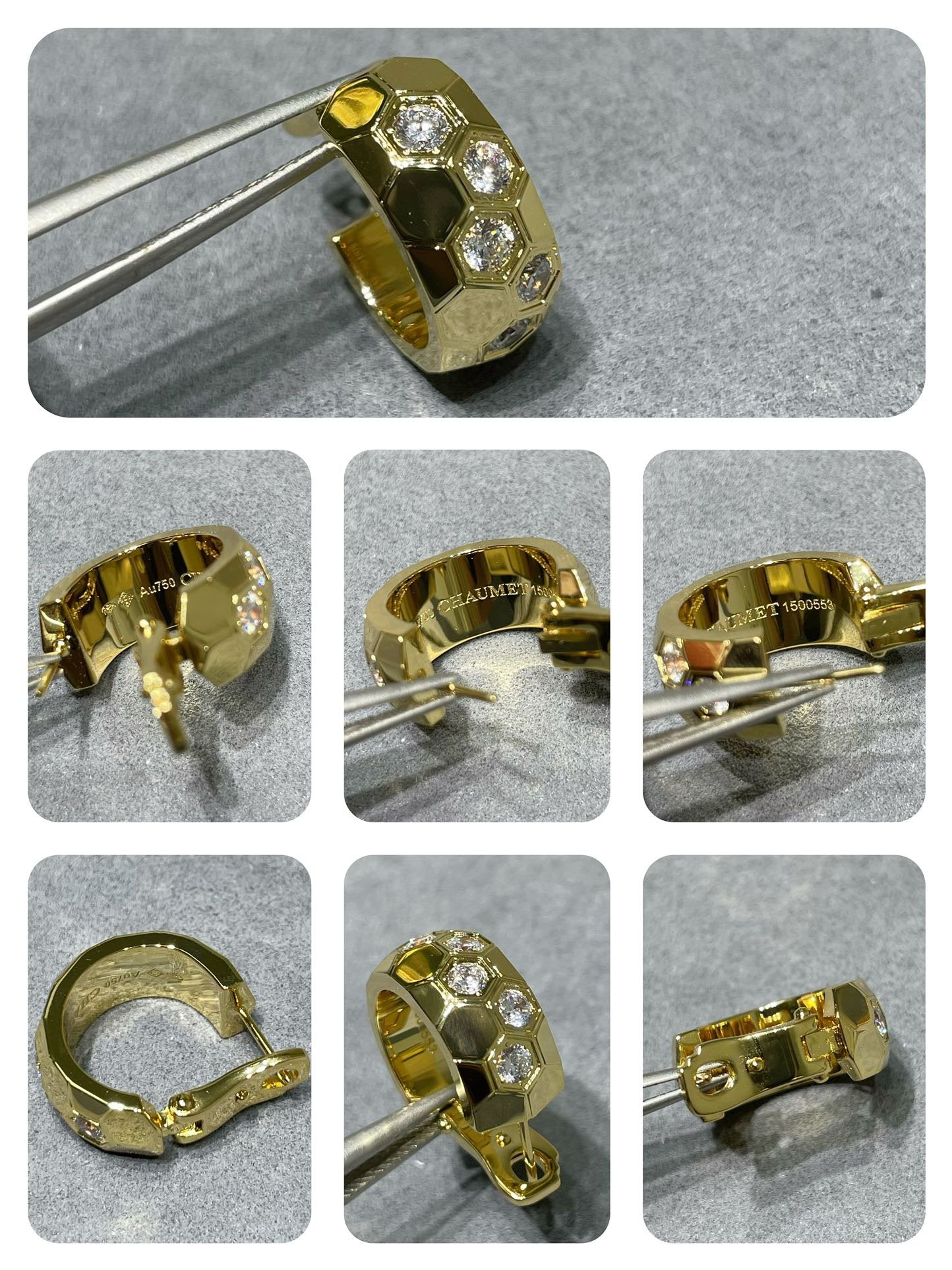 [Ornora Jewelry]BEE LOVE DIAMOND HOOP EARRINGS