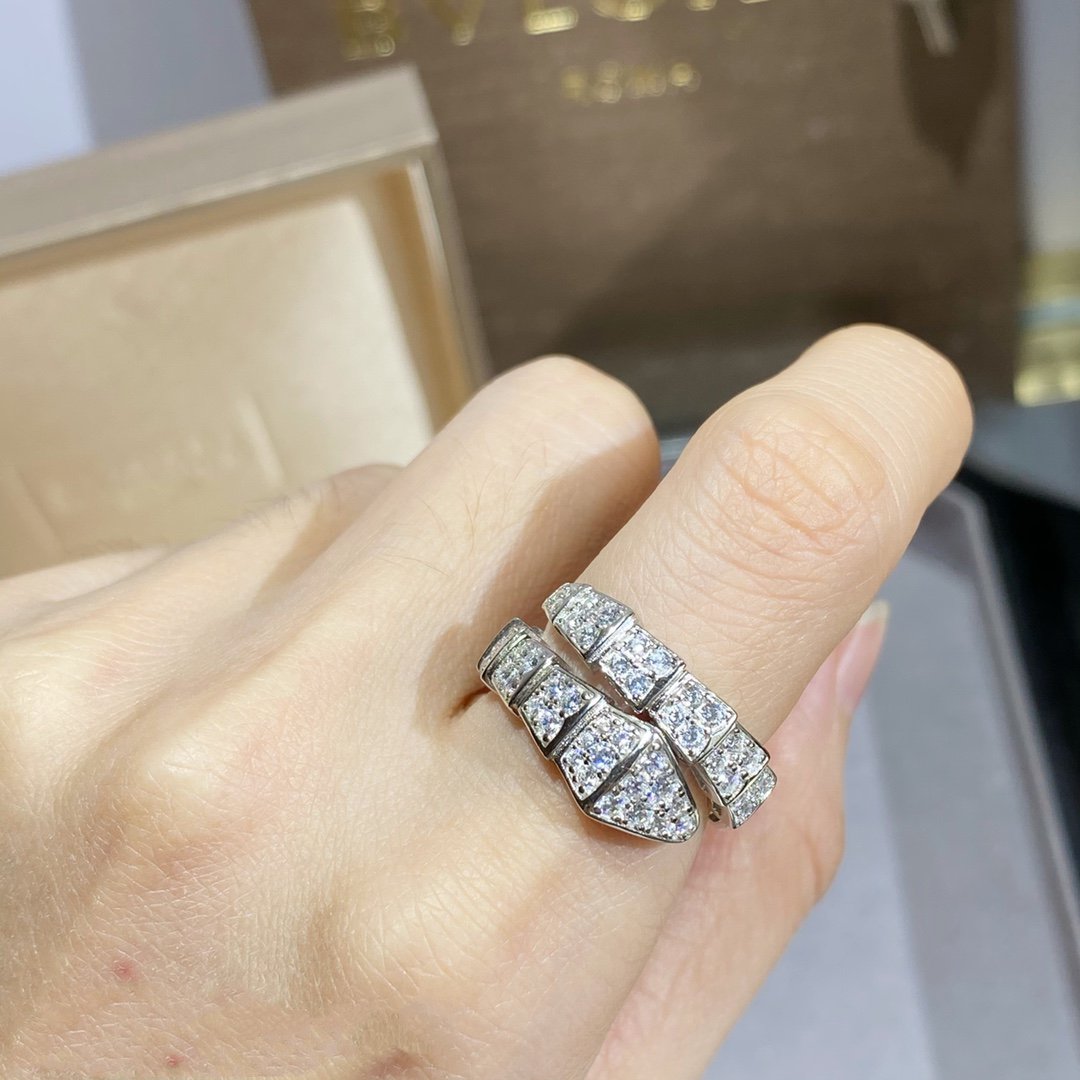 [Ornora Jewelry]SERPENTI RING SILVER DIAMOND PAVED