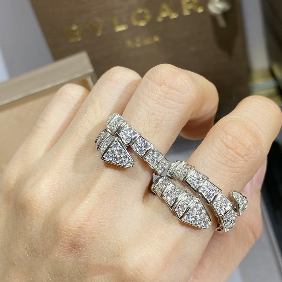 [Ornora Jewelry]SERPENTI RING SILVER DIAMOND PAVED