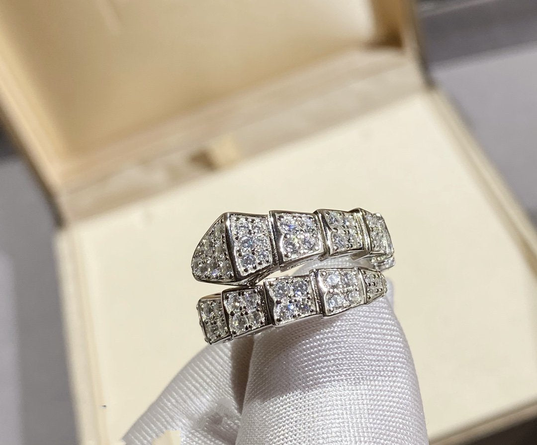 [Ornora Jewelry]SERPENTI RING SILVER DIAMOND PAVED