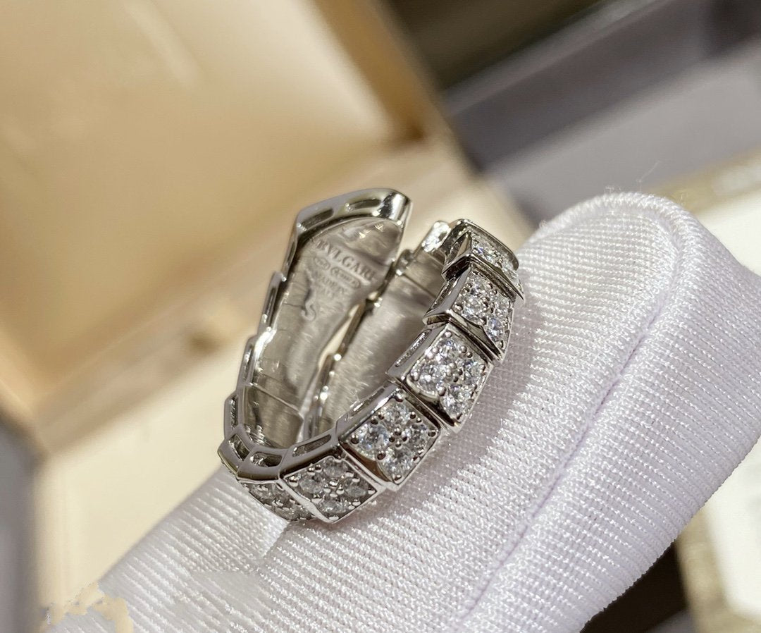 [Ornora Jewelry]SERPENTI RING SILVER DIAMOND PAVED