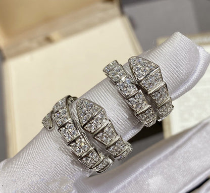 [Ornora Jewelry]SERPENTI RING SILVER DIAMOND PAVED