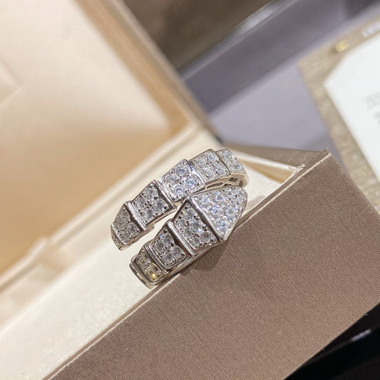 [Ornora Jewelry]SERPENTI RING SILVER DIAMOND PAVED