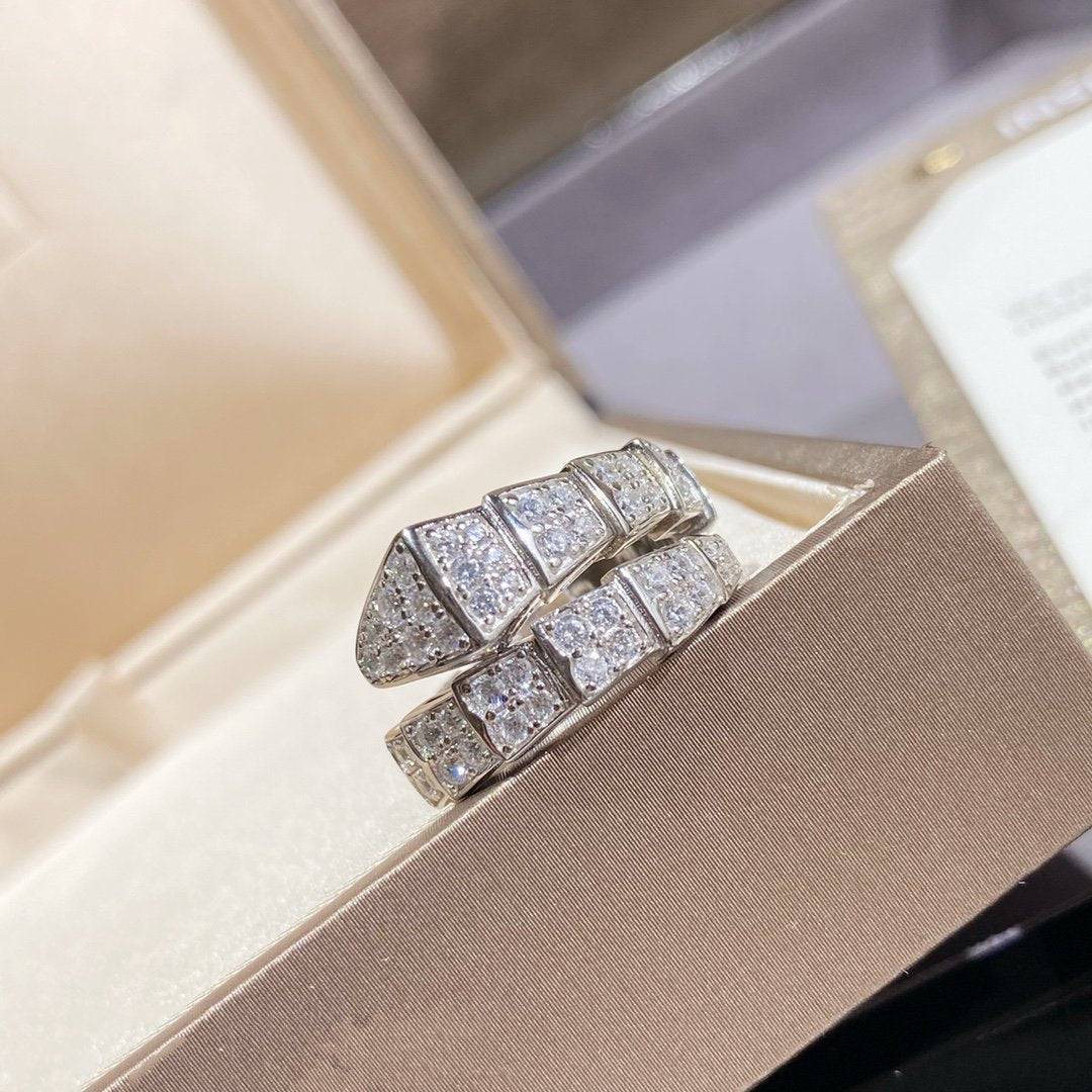 [Ornora Jewelry]SERPENTI RING SILVER DIAMOND PAVED