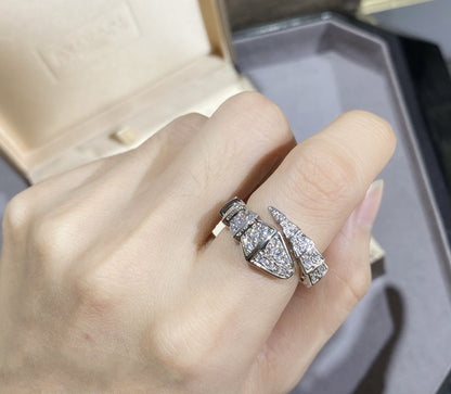 [Ornora Jewelry]SERPENTI LARGE RING SILVER DIAMOND PAVED