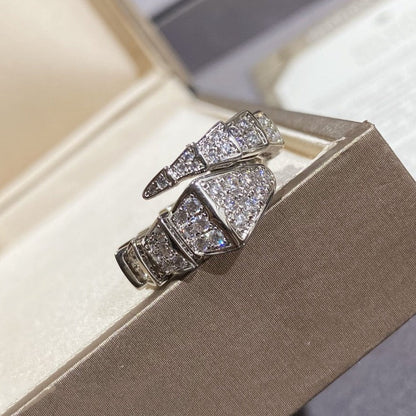[Ornora Jewelry]SERPENTI LARGE RING SILVER DIAMOND PAVED