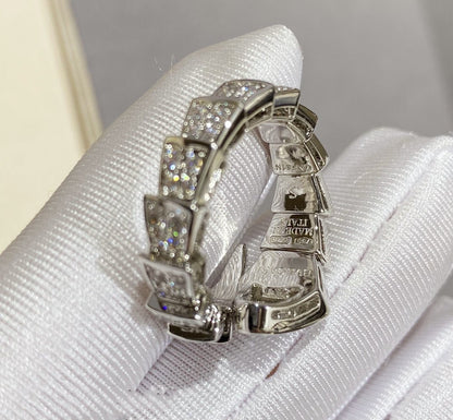 [Ornora Jewelry]SERPENTI LARGE RING SILVER DIAMOND PAVED