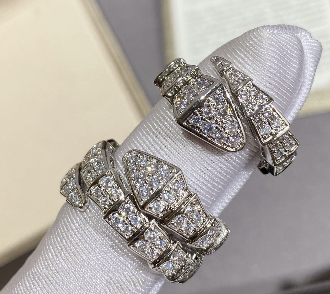 [Ornora Jewelry]SERPENTI LARGE RING SILVER DIAMOND PAVED