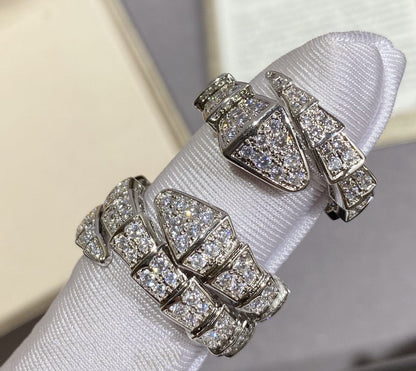 [Ornora Jewelry]SERPENTI LARGE RING SILVER DIAMOND PAVED