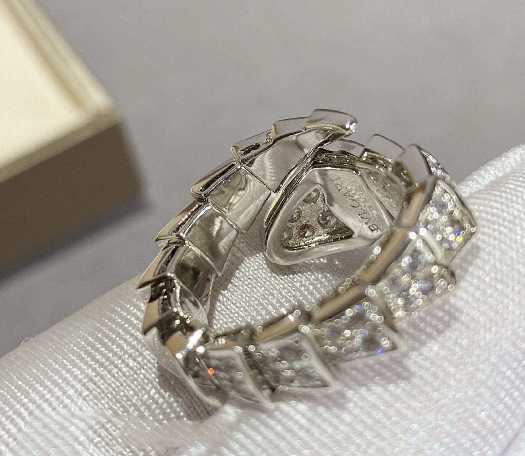 [Ornora Jewelry]SERPENTI LARGE RING SILVER DIAMOND PAVED