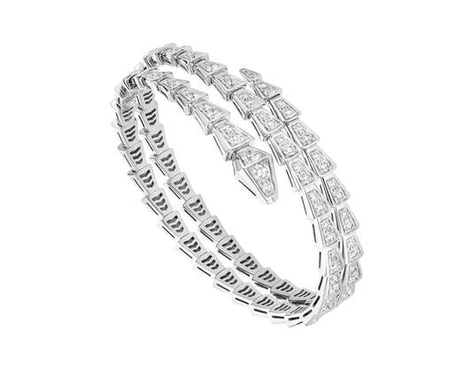 [Ornora Jewelry]SERPENTI BRACELET SILVER DIAMOND DOUBLE ROW