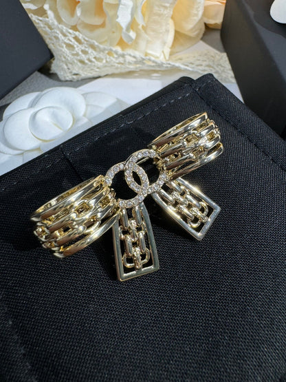 [Ornora Jewelry]25K Hollow Bow Brooch