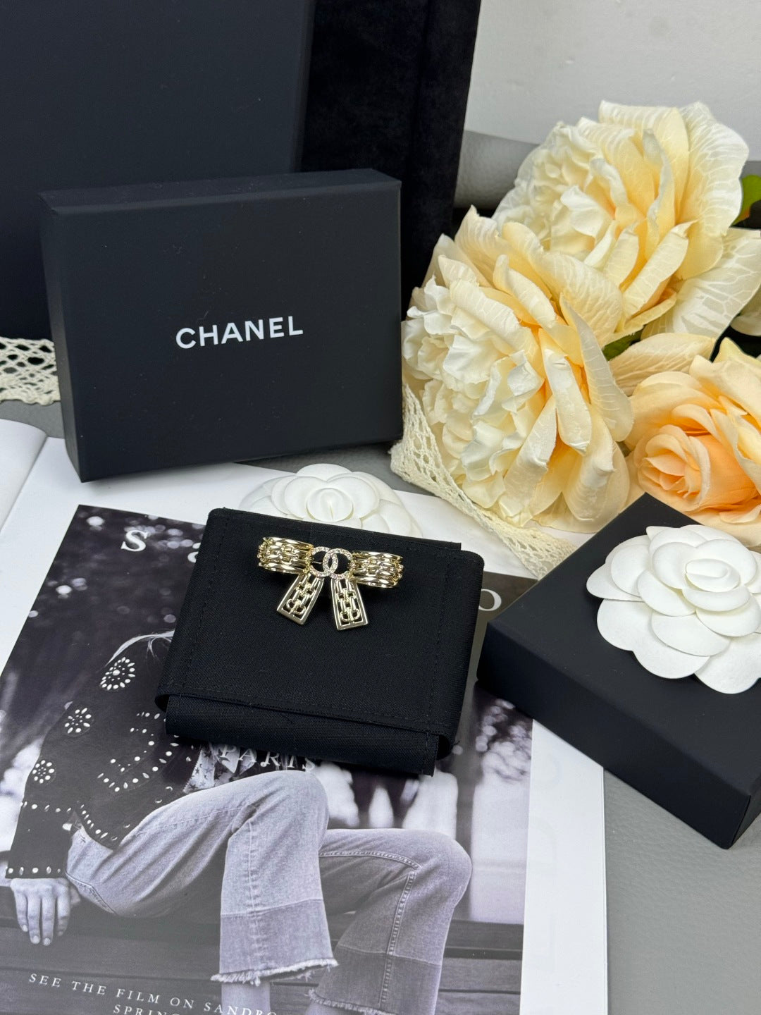 [Ornora Jewelry]25K Hollow Bow Brooch