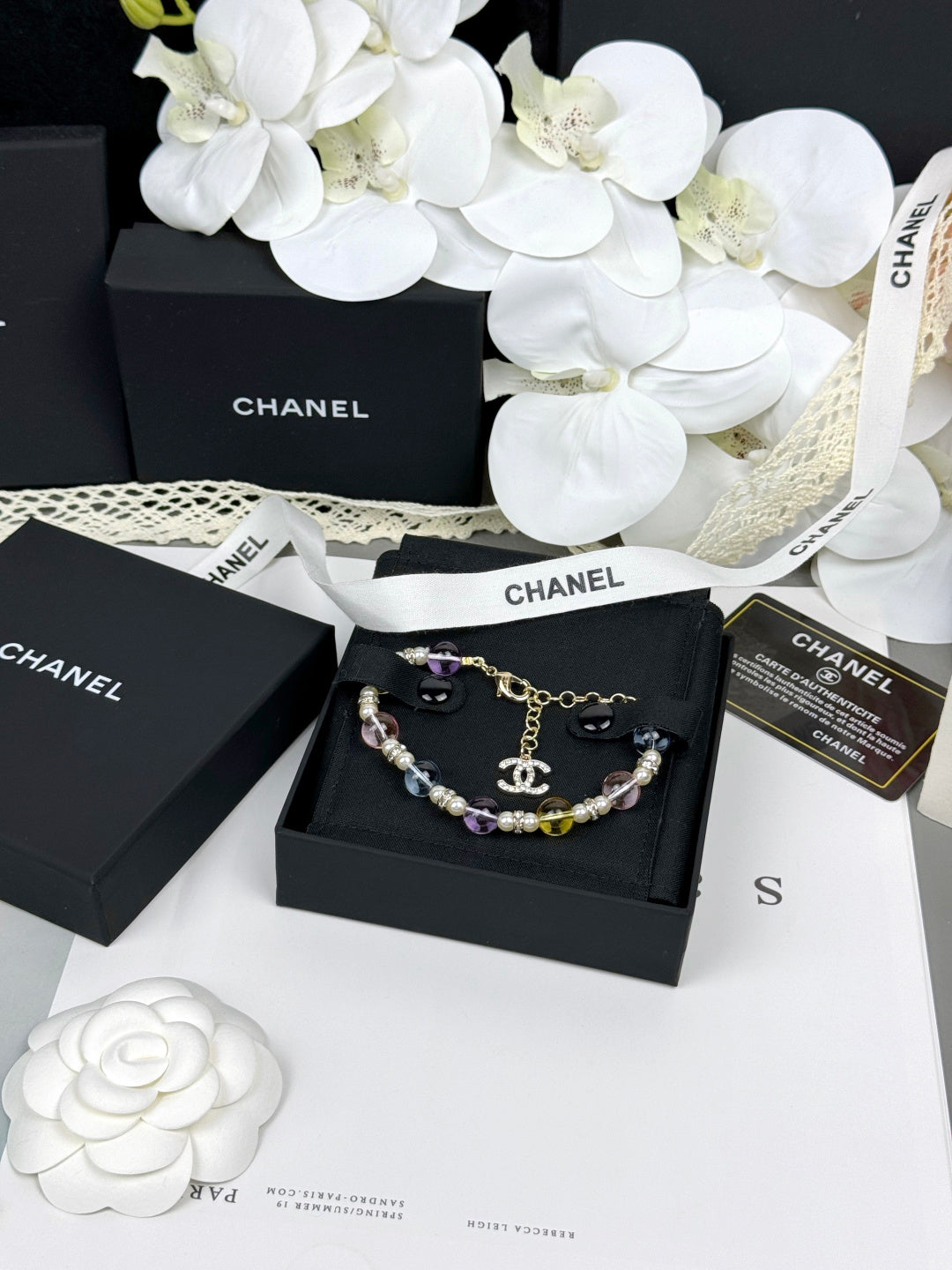 [Ornora Jewelry]Colorful Transparent Resin Bracelet