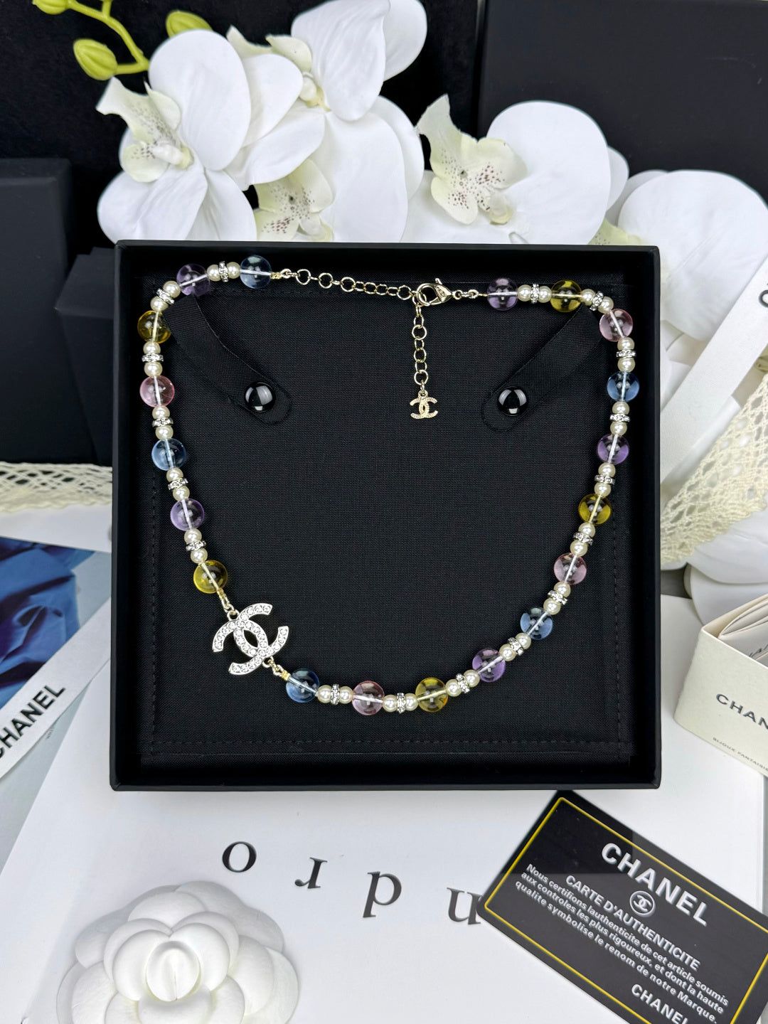 [Ornora Jewelry]26C New Spring Collection Colorful Transparent Resin Necklace